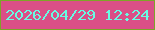 文字の大きさ：4、枠の色：7da528、背景の色：da4f87、文字の色：67fce3 無料ブログパーツのブログ時計