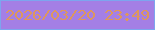 文字の大きさ：4、枠の色：7da5ee、背景の色：a47fe5、文字の色：dd975d 無料ブログパーツのブログ時計