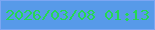 文字の大きさ：4、枠の色：7da6f2、背景の色：579ae9、文字の色：25d854 無料ブログパーツのブログ時計