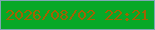 文字の大きさ：4、枠の色：7da7b4、背景の色：07a827、文字の色：a26102 無料ブログパーツのブログ時計