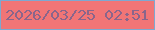 文字の大きさ：4、枠の色：7da8d0、背景の色：f17576、文字の色：8a658b 無料ブログパーツのブログ時計