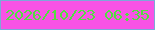 文字の大きさ：3、枠の色：7da8d8、背景の色：f853e5、文字の色：53de41 無料ブログパーツのブログ時計