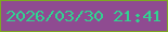 文字の大きさ：1、枠の色：7da921、背景の色：8f4b91、文字の色：31d391 無料ブログパーツのブログ時計