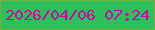 文字の大きさ：1、枠の色：7dad3a、背景の色：2ebf5d、文字の色：ca02aa 無料ブログパーツのブログ時計