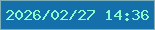 文字の大きさ：1、枠の色：7dadb5、背景の色：156fab、文字の色：88fbd0 無料ブログパーツのブログ時計