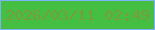文字の大きさ：2、枠の色：7db1fa、背景の色：45bf42、文字の色：7a9c41 無料ブログパーツのブログ時計