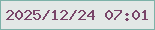 文字の大きさ：1、枠の色：7db2a8、背景の色：e3e8e6、文字の色：794569 無料ブログパーツのブログ時計