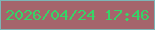 文字の大きさ：2、枠の色：7db5b6、背景の色：a5646b、文字の色：37d467 無料ブログパーツのブログ時計