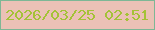 文字の大きさ：4、枠の色：7db795、背景の色：ebc1b6、文字の色：a4c237 無料ブログパーツのブログ時計