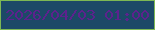 文字の大きさ：3、枠の色：7db854、背景の色：1c4967、文字の色：5c228d 無料ブログパーツのブログ時計