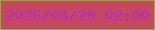 文字の大きさ：2、枠の色：7db920、背景の色：c54760、文字の色：bc28c2 無料ブログパーツのブログ時計