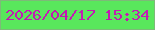 文字の大きさ：2、枠の色：7dba78、背景の色：59e75c、文字の色：c31ab3 無料ブログパーツのブログ時計