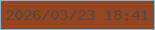 文字の大きさ：5、枠の色：7dbadc、背景の色：974420、文字の色：514944 無料ブログパーツのブログ時計