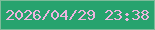 文字の大きさ：2、枠の色：7dbb9a、背景の色：27a36e、文字の色：edb5e0 無料ブログパーツのブログ時計