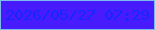 文字の大きさ：5、枠の色：7dbbeb、背景の色：471bfc、文字の色：1427ff 無料ブログパーツのブログ時計