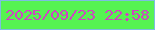 文字の大きさ：4、枠の色：7dbde1、背景の色：56f352、文字の色：d044c3 無料ブログパーツのブログ時計