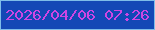 文字の大きさ：3、枠の色：7dbde9、背景の色：1348b6、文字の色：ce46e3 無料ブログパーツのブログ時計