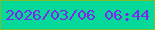 文字の大きさ：2、枠の色：7dbe2c、背景の色：05d999、文字の色：7d27ed 無料ブログパーツのブログ時計