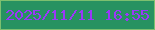 文字の大きさ：2、枠の色：7dc06f、背景の色：279261、文字の色：9b37f9 無料ブログパーツのブログ時計