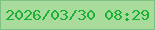 文字の大きさ：1、枠の色：7dc184、背景の色：a9dc9c、文字の色：1ab135 無料ブログパーツのブログ時計