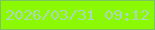 文字の大きさ：5、枠の色：7dc45e、背景の色：8bf904、文字の色：add6bc 無料ブログパーツのブログ時計