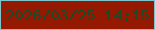 文字の大きさ：4、枠の色：7dc4cc、背景の色：951901、文字の色：194a2a 無料ブログパーツのブログ時計