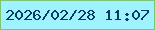 文字の大きさ：3、枠の色：7dc573、背景の色：9ef3ff、文字の色：0a3b65 無料ブログパーツのブログ時計