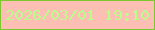 文字の大きさ：3、枠の色：7dc82e、背景の色：fdbfb4、文字の色：b9fe88 無料ブログパーツのブログ時計