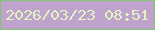 文字の大きさ：1、枠の色：7dc872、背景の色：c0a3cc、文字の色：e1f5bf 無料ブログパーツのブログ時計