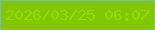 文字の大きさ：4、枠の色：7dc972、背景の色：82c604、文字の色：92de03 無料ブログパーツのブログ時計