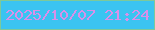 文字の大きさ：4、枠の色：7dc99a、背景の色：3bc4f1、文字の色：d990e9 無料ブログパーツのブログ時計