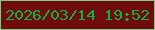 文字の大きさ：4、枠の色：7dcb85、背景の色：700c0e、文字の色：11af4c 無料ブログパーツのブログ時計
