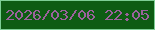 文字の大きさ：3、枠の色：7dce95、背景の色：0d5c13、文字の色：9b629c 無料ブログパーツのブログ時計