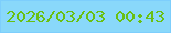 文字の大きさ：5、枠の色：7dcefc、背景の色：89d8fa、文字の色：6ac012 無料ブログパーツのブログ時計
