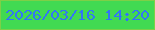 文字の大きさ：3、枠の色：7dd047、背景の色：41da52、文字の色：3275f6 無料ブログパーツのブログ時計
