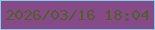 文字の大きさ：5、枠の色：7dd0eb、背景の色：854a87、文字の色：535d2c 無料ブログパーツのブログ時計