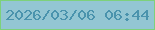 文字の大きさ：2、枠の色：7dd17b、背景の色：93c6d3、文字の色：4a93ad 無料ブログパーツのブログ時計