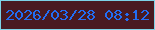 文字の大きさ：1、枠の色：7dd3e7、背景の色：491a21、文字の色：226df4 無料ブログパーツのブログ時計