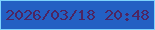 文字の大きさ：5、枠の色：7dd3fc、背景の色：2360c3、文字の色：4d2561 無料ブログパーツのブログ時計