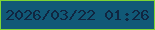 文字の大きさ：3、枠の色：7dd535、背景の色：115977、文字の色：112641 無料ブログパーツのブログ時計