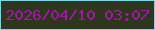 文字の大きさ：3、枠の色：7dd5e8、背景の色：2e361e、文字の色：a415a9 無料ブログパーツのブログ時計