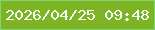 文字の大きさ：4、枠の色：7dd76e、背景の色：7eb324、文字の色：f5fef9 無料ブログパーツのブログ時計