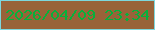 文字の大きさ：1、枠の色：7dd8dd、背景の色：986339、文字の色：07b13b 無料ブログパーツのブログ時計