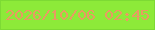 文字の大きさ：2、枠の色：7dda34、背景の色：8dea39、文字の色：e99b62 無料ブログパーツのブログ時計