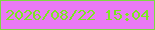 文字の大きさ：2、枠の色：7dda42、背景の色：ea79f5、文字の色：7be721 無料ブログパーツのブログ時計