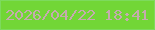 文字の大きさ：4、枠の色：7dda5d、背景の色：72d636、文字の色：c5abaf 無料ブログパーツのブログ時計
