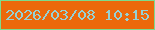 文字の大きさ：2、枠の色：7ddb8d、背景の色：ec690b、文字の色：96d1d5 無料ブログパーツのブログ時計