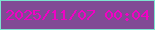 文字の大きさ：4、枠の色：7de3d0、背景の色：814a95、文字の色：f002c4 無料ブログパーツのブログ時計
