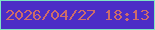 文字の大きさ：4、枠の色：7de5c4、背景の色：4c2dc6、文字の色：cd6c6a 無料ブログパーツのブログ時計