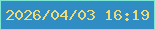 文字の大きさ：1、枠の色：7de6d2、背景の色：308dc3、文字の色：ebdb7a 無料ブログパーツのブログ時計